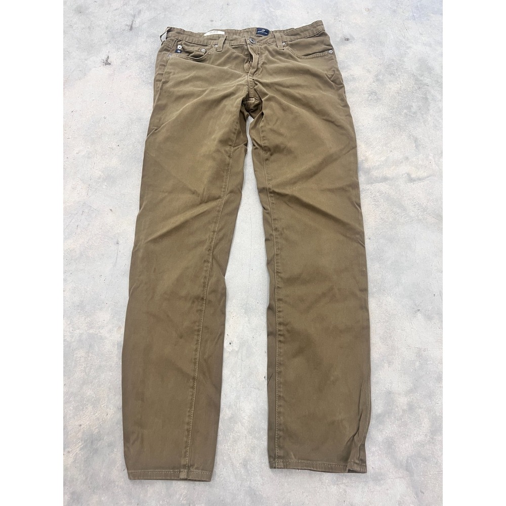 AG Adriano Goldschmied The Stilt Cigarette Leg Jeans Womens 29 Brown Minimalist